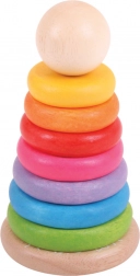 Wooden rainbow stacking toy for kids