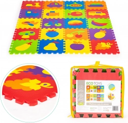 EVA educatieve schuimpuzzelmat, 20 delen, 148 × 119 cm ECOTOYS