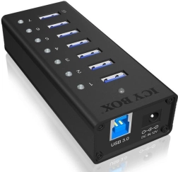 actieve 7-poorts USB 3.0-hub met laadpoort ICY BOX