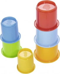 Gobelets en plastique colorés pour empilage