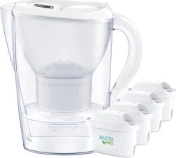 BRITA Marella XL 3.5 L Water Filter Jug White + 4 MAXTRA PRO Pure Performance Filters