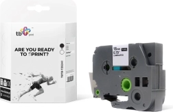 Band für BROTHER-Beschriftungsgeräte, schwarzer Druck auf weißem Hintergrund 18 mm x 8 m