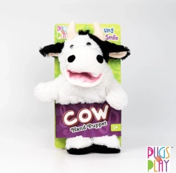 PUGS AT PLAY singing plush cow hand puppet 32 cm