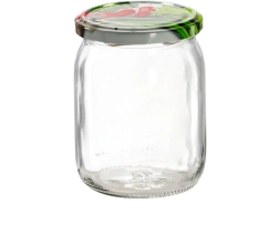 Bocal en verre pour conserves 540 ml avec couvercle Twist-Off 82 mm