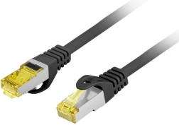 Cordon de brassage cat.6a S/FTP LSZH CU 2 m fluke passed noir