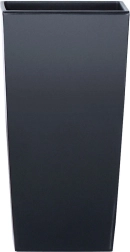 Urbi Square Matt Planter with Insert 19.5 × 19.5 × 37.5 cm anthracite