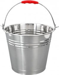 Edelstahl-Eimer 12 l mit bequemem Tragegriff