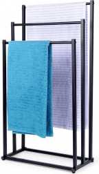 Freistehender schwarzer Metall-Handtuchständer Vilde