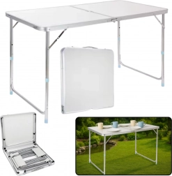 Klappbarer Campingtisch aus Aluminium 120x60 cm