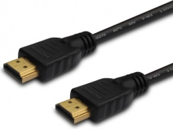HDMI cable 2.0 1.5 m, black, gold‑plated connectors