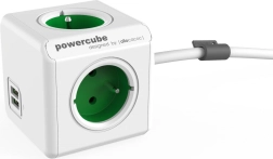 PowerCube Extended USB Power Strip 1.5 m Green