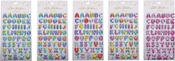 Stickers 23x11 cm alphabet with glitter