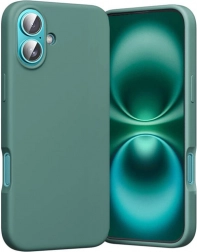 Silikonen hoesje Vention voor iPhone 16 Plus met MagSafe, groen