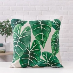 Dekorative Kissenhülle Boho-Kollektion – Blätter