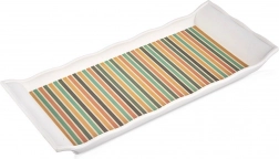 Rechthoekig serveerblad 29,5 × 13 cm met gekleurde strepen
