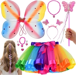Kinder-Schmetterlingskostüm KRUZZEL – 6-teiliges Set