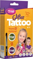 TyToo Glitter Tattoos Happy Birthday – Celebration Stencil Set