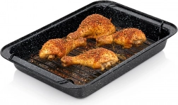 Braadpan met rooster en granieten antiaanbaklaag 37,5 × 25,5 × 5 cm