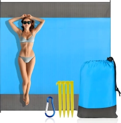 Grande couverture de plage et de pique-nique imperméable 210 × 200 cm avec housse