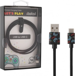 Gaming USB‑C oplaad- en datakabel met bandje