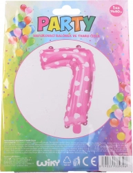 Opblaasbare ballon nummer 1 met hartjes – Roze