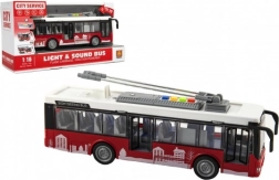 Autobus urbain avec lumière et son 1:16, à inertie, 28 cm