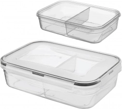 Geteilter Lebensmittelbehälter mit Deckel und Dichtung 1 l
