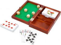 Small Foot Cards and Dice in a Wooden Box