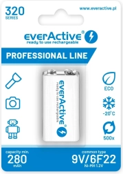 EverActive Battery 9V 320 mAh Ni-MH ready to use