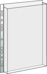 Transparante catalogusmap met europerforatie A4, 180 micron, 240 × 310 × 20 mm