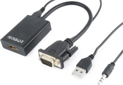 VGA-naar-HDMI-converter 15 cm zwart