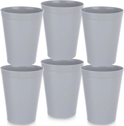 Gobelets en plastique SANDY gris 300 ml, 6 pcs