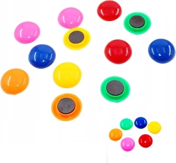 Set d’accessoires pour tableau blanc magnétique – 4 marqueurs, une éponge magnétique et des aimants colorés