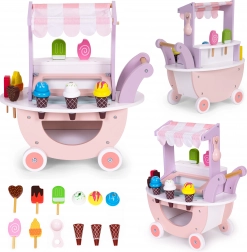 stand de crème glacée en bois pour enfants 12 pcs ECOTOYS