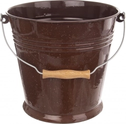 Emailierter Edelstahl-Lebensmitteleimer braun 10 l