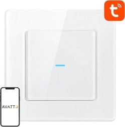 Avatto Smart Wi‑Fi Touch Light Switch, 1 Button, White