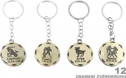 Runder Schlüsselanhänger mit Sternzeichen