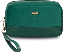 Trousse de toilette verte EMILY Velvet