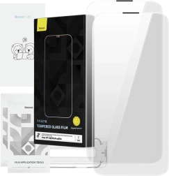 Gehard glas BASEUS Corning met stoffilter voor iPhone 13/13 Pro/14