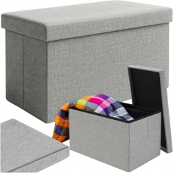 Sofa mit Stauraum grau 60x30x30 cm Ruhhy