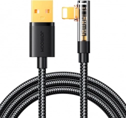 hoekige USB‑A-naar‑Lightning kabel 1,2 m zwart Joyroom