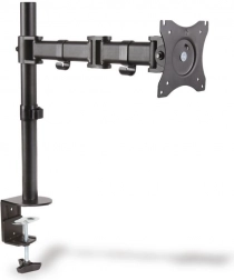Support de bureau pour moniteur avec bras et pince, 1x jusqu’à 27", 8 kg, pivotant et inclinable 360° (pivot)