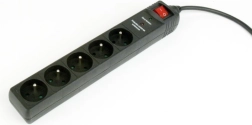 Surge-protected power strip with 5 French sockets, 3 m