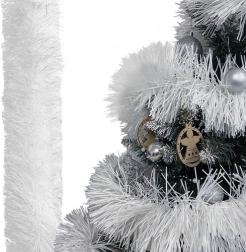 weiße Weihnachtsgirlande 6 m RUHHY