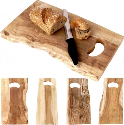 Wooden teak cutting and serving board 42 × 26 cm