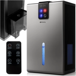 Silberner Luftentfeuchter RUHHY mit Peltier-Modul und LED