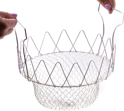 Panier pliant, passoire pour frire ou cuire