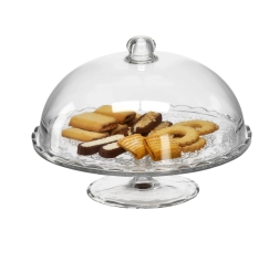 Glas-Etagere mit Haube 29 cm
