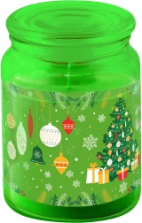 Geurkaars Provence in glas met marsepeingeurtje, kerstboom