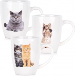Set aus Keramikbechern mit Katzen 220 ml, 3 Stk.